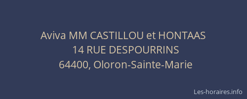 Aviva MM CASTILLOU et HONTAAS