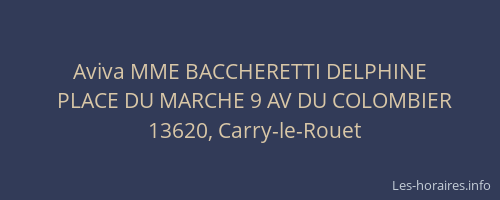 Aviva MME BACCHERETTI DELPHINE