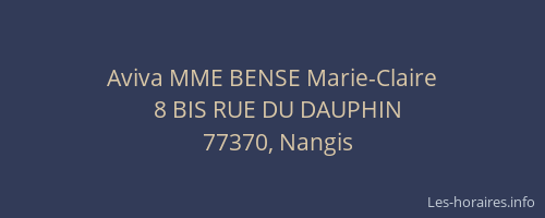 Aviva MME BENSE Marie-Claire