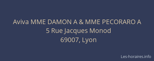 Aviva MME DAMON A & MME PECORARO A