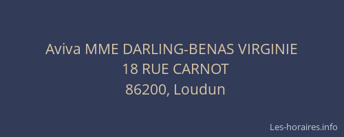 Aviva MME DARLING-BENAS VIRGINIE