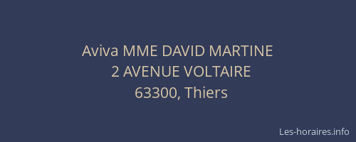 Aviva MME DAVID MARTINE