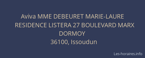 Aviva MME DEBEURET MARIE-LAURE