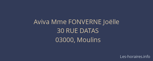 Aviva Mme FONVERNE Joëlle