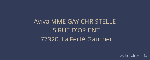 Aviva MME GAY CHRISTELLE