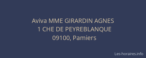 Aviva MME GIRARDIN AGNES