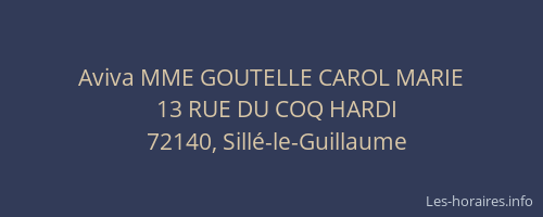 Aviva MME GOUTELLE CAROL MARIE