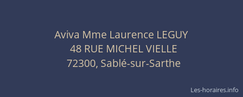 Aviva Mme Laurence LEGUY