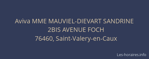 Aviva MME MAUVIEL-DIEVART SANDRINE