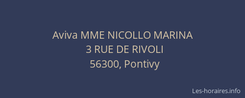 Aviva MME NICOLLO MARINA