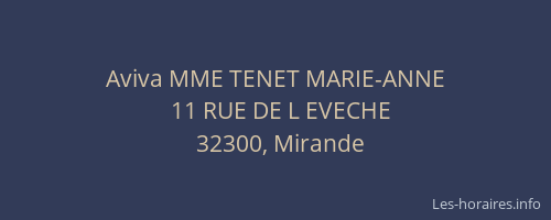 Aviva MME TENET MARIE-ANNE