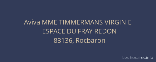 Aviva MME TIMMERMANS VIRGINIE