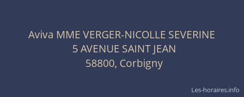 Aviva MME VERGER-NICOLLE SEVERINE
