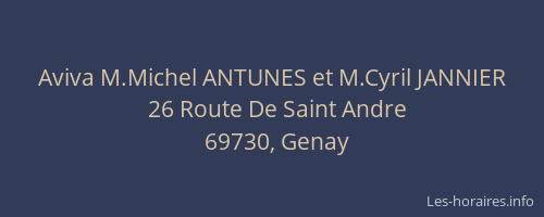 Aviva M.Michel ANTUNES et M.Cyril JANNIER
