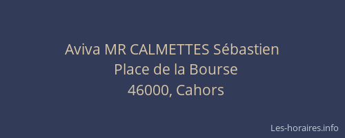 Aviva MR CALMETTES S&eacute;bastien