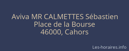 Aviva MR CALMETTES Sébastien