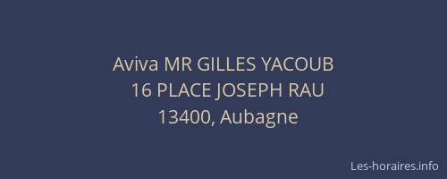Aviva MR GILLES YACOUB