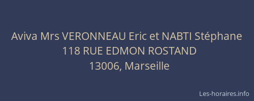 Aviva Mrs VERONNEAU Eric et NABTI Stéphane