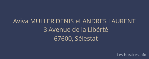 Aviva MULLER DENIS et ANDRES LAURENT