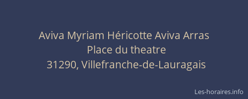 Aviva Myriam Héricotte Aviva Arras