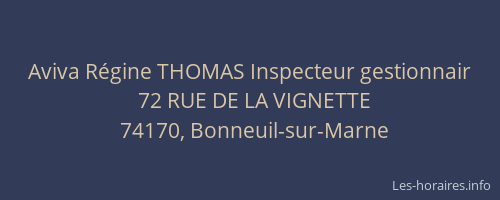 Aviva R&eacute;gine THOMAS Inspecteur gestionnair