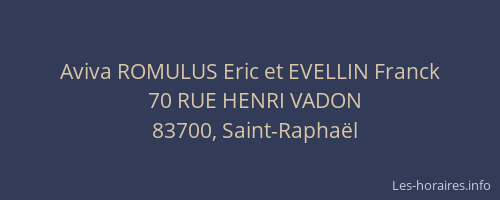 Aviva ROMULUS Eric et EVELLIN Franck
