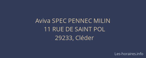 Aviva SPEC PENNEC MILIN