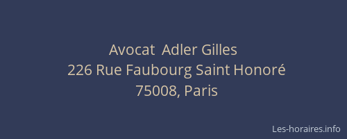 Avocat  Adler Gilles