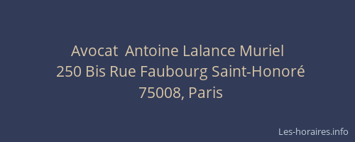 Avocat  Antoine Lalance Muriel
