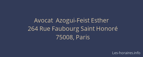 Avocat  Azogui-Feist Esther