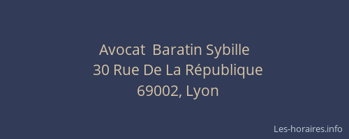 Avocat  Baratin Sybille