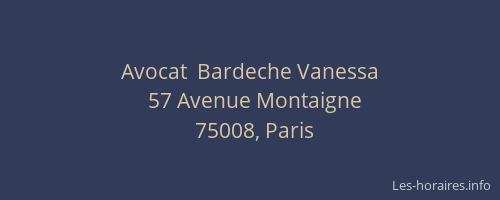 Avocat  Bardeche Vanessa