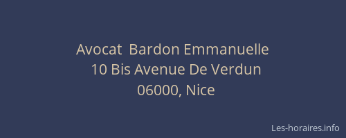 Avocat  Bardon Emmanuelle