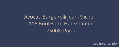 Avocat  Bargiarelli Jean-Michel
