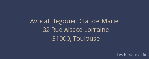 Avocat Bégouën Claude-Marie