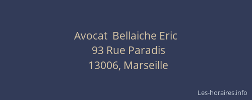 Avocat  Bellaiche Eric