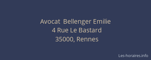 Avocat  Bellenger Emilie