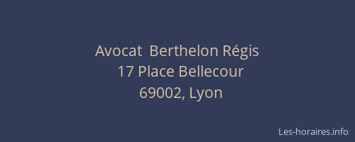 Avocat  Berthelon Régis