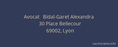 Avocat   Bidal-Garet Alexandra
