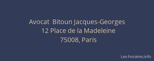Avocat  Bitoun Jacques-Georges