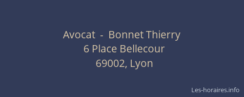 Avocat  -  Bonnet Thierry