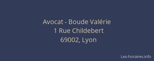 Avocat - Boude Valérie