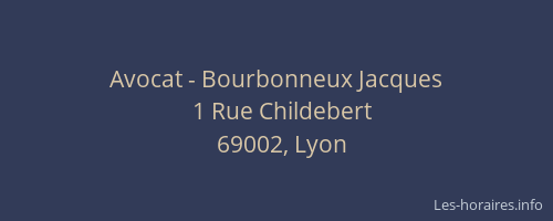 Avocat - Bourbonneux Jacques