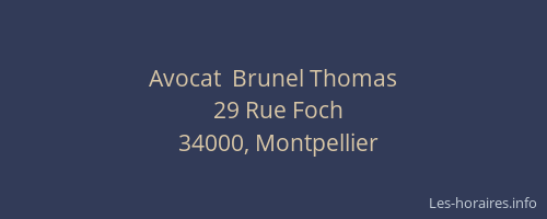 Avocat  Brunel Thomas