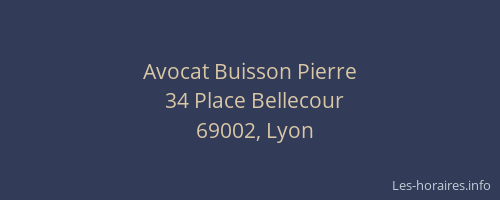 Avocat Buisson Pierre