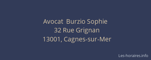 Avocat  Burzio Sophie