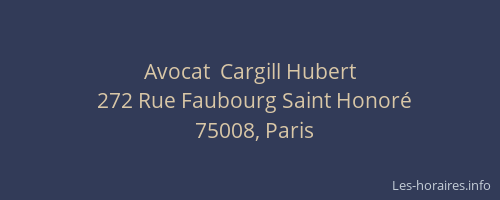 Avocat  Cargill Hubert