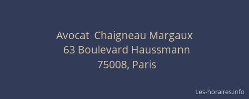 Avocat  Chaigneau Margaux