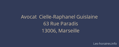Avocat  Cielle-Raphanel Guislaine