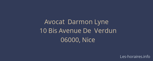 Avocat  Darmon Lyne